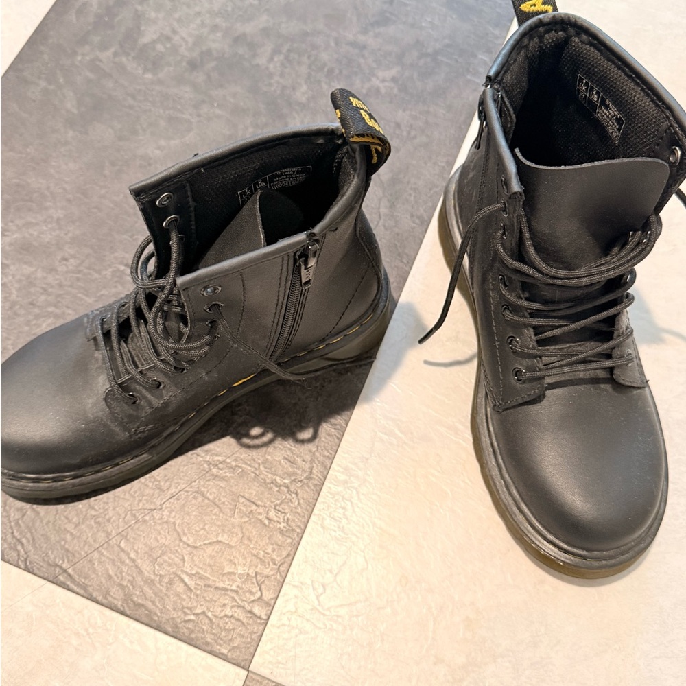 Dr. Martens Black Kids Boots - Picture 2 of 9